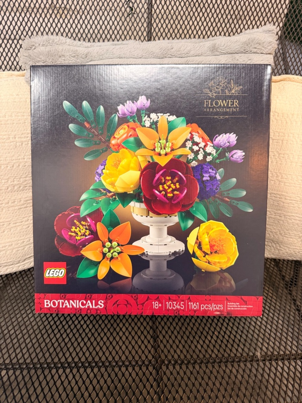 Lego Botanicals Floral Centerpiece in Red, Yellow, Orange, Purple, Green, Cream
